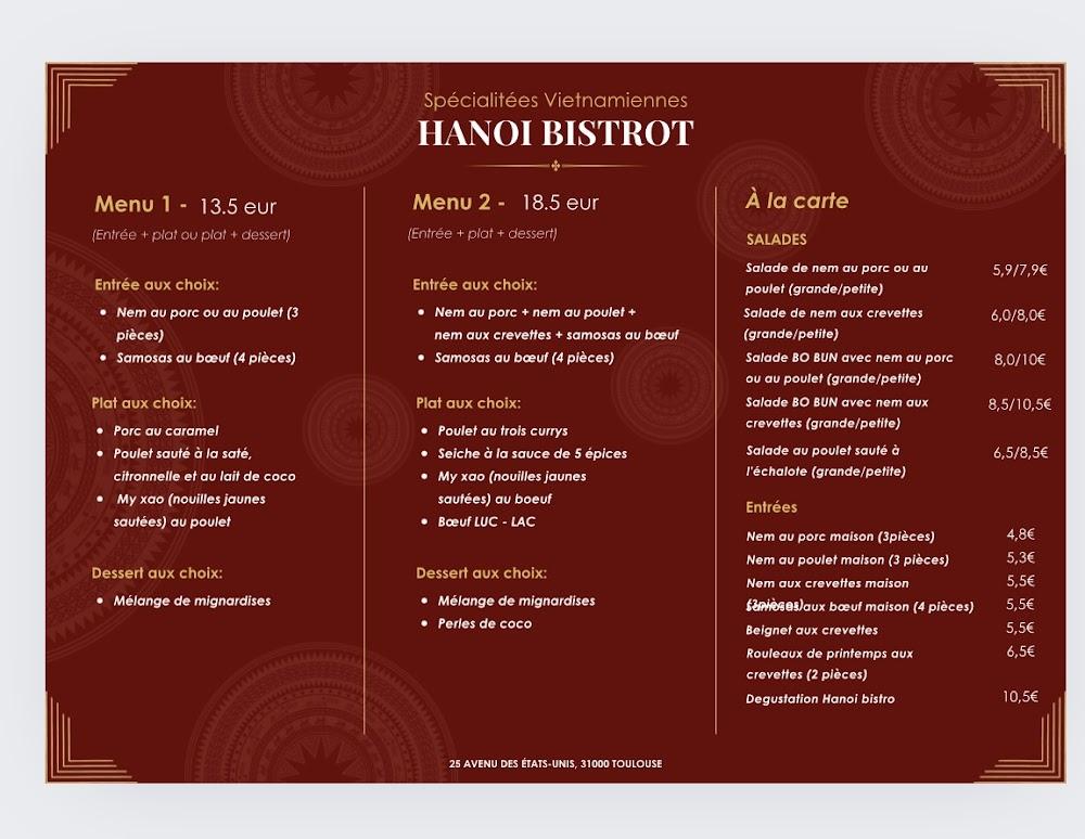 Hanoi Bistro - Menu Image 1